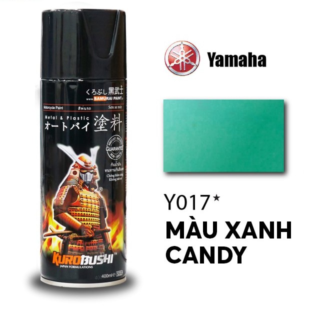 Y017 _ sơn xit samurai y017 _candy yellow_ màu xanh kẹo yamaha _ tốt giá rẻ.