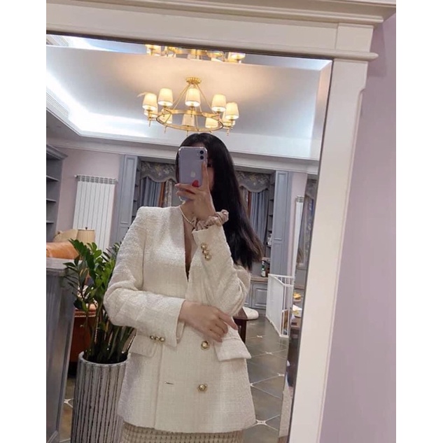 MH ÁO VEST TRẮNG CÚC ĐỒNG 2 LƠP CHO NỮ