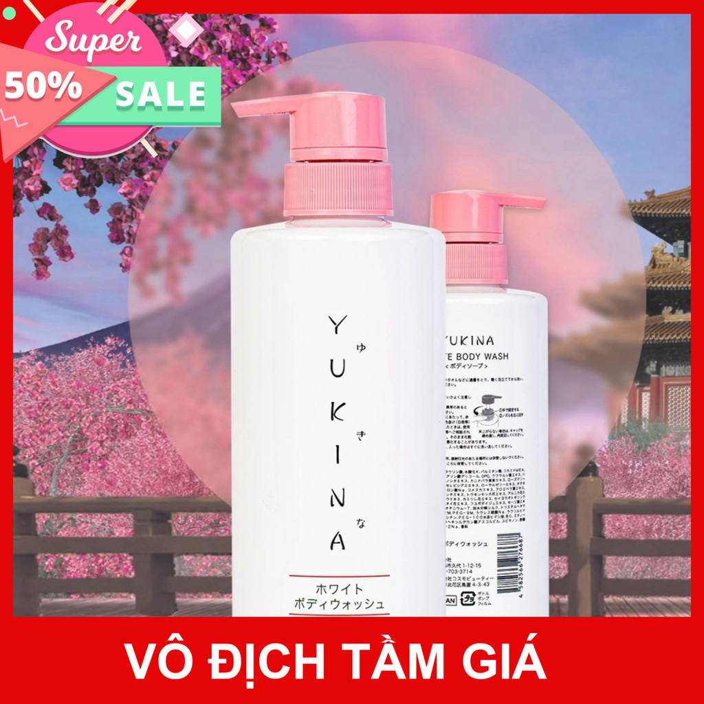 Sữa tắm trắng da yukina 😻 free ship 😻 yukina body wash sữa tắm dưỡng ẩm làm trắng da toàn thân số 1 nhật bản