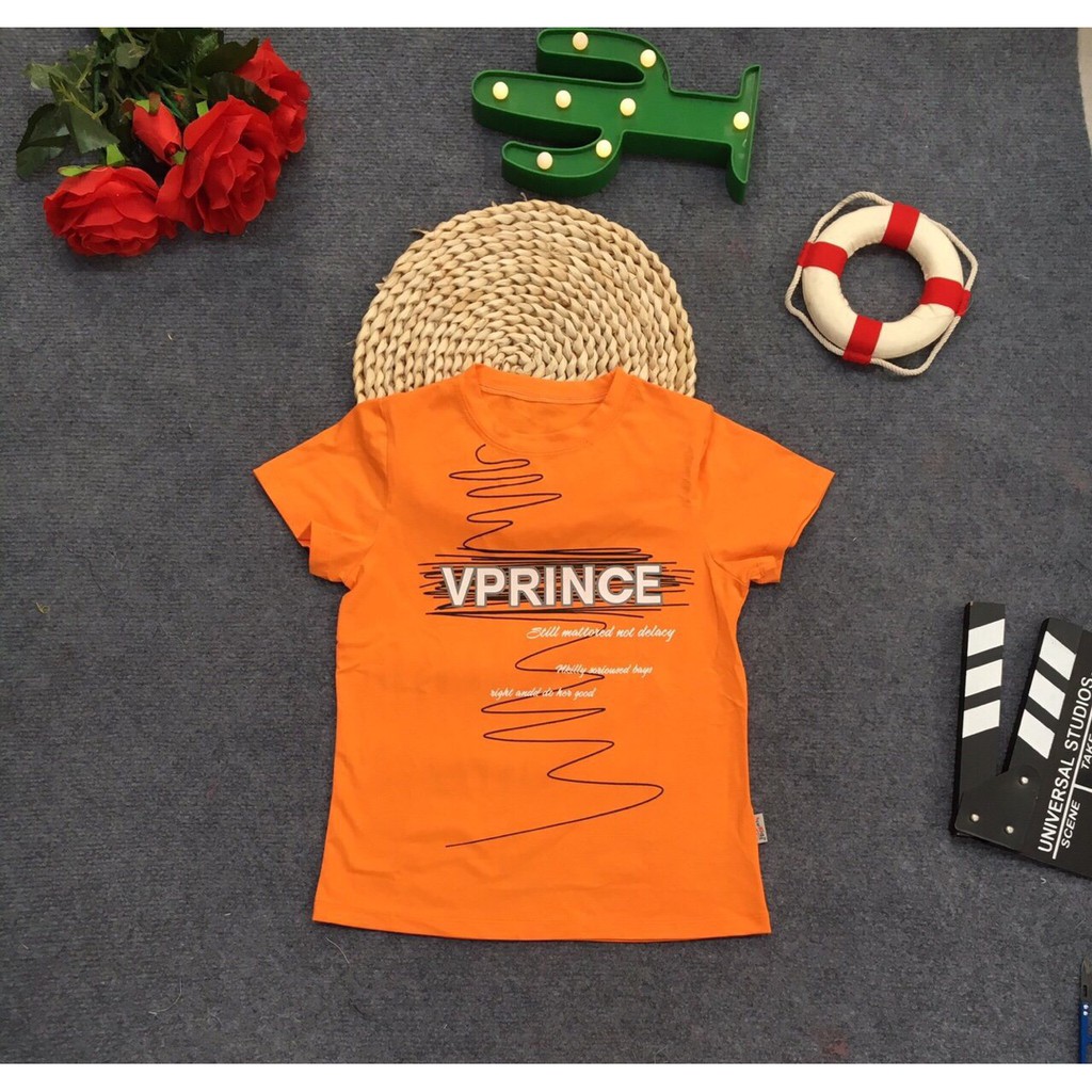 Áo phông bé trai cotton 4 chiều sài gòn vprince cho bé từ 1-12 tuổi xhn61