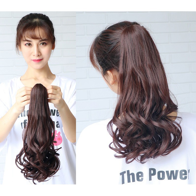 Ngoạm lửng xoăn đuôi N163 ❤️FREESHIP❤️ ngoạm xoăn tóc giả, quặm xoăn lửng, tóc giả kẹp ngoạm xoăn lửng