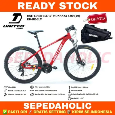 Sepeda Gunung 27.5 Inch MTB UNITED MONANZA 4.00 21 Speed NEW 2020