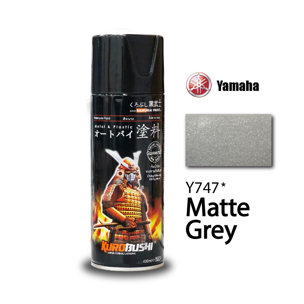 Y747 - sơn xịt samurai y747 màu xám mờ - matte grey - moto3s