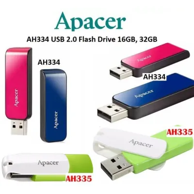 APACER 16GB / 32GB /64GB USB2.0 Pendrive Pen Drive /Flash Drive / Thumb Drive AH334 / AH335 16GB 32GB