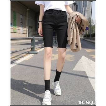 quần short jean NGỐ MÀU ĐEN TUA LAI SN-D330-21