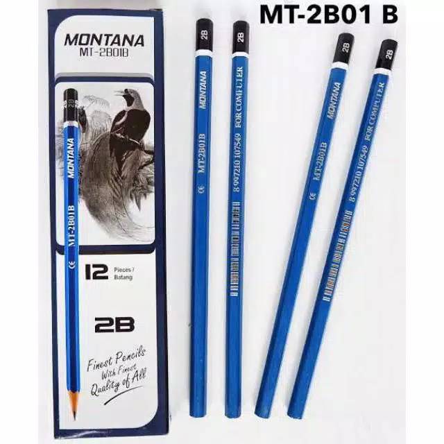 SELUSIN ( 12 PCS ) Pensil 2B Raut Murah M2000 / Montana / Station 1