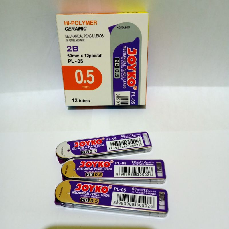 SELUSIN ( 12 TUBE ) Refill Pensil Mekanik Joyko PL-05 Isi Ulang Pensil Mekanik Joyko PL - 05