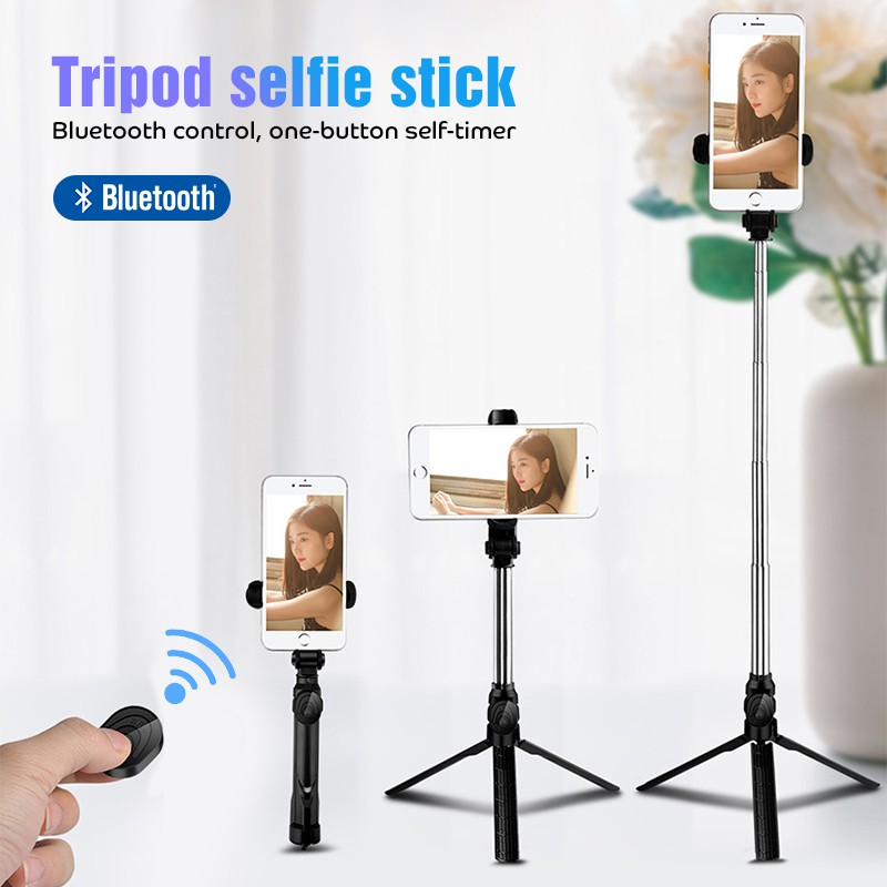 Gậy chụp ảnh tự sướng 3 chân tripod xt-10 kết nối Bluetooth cho điện thoại