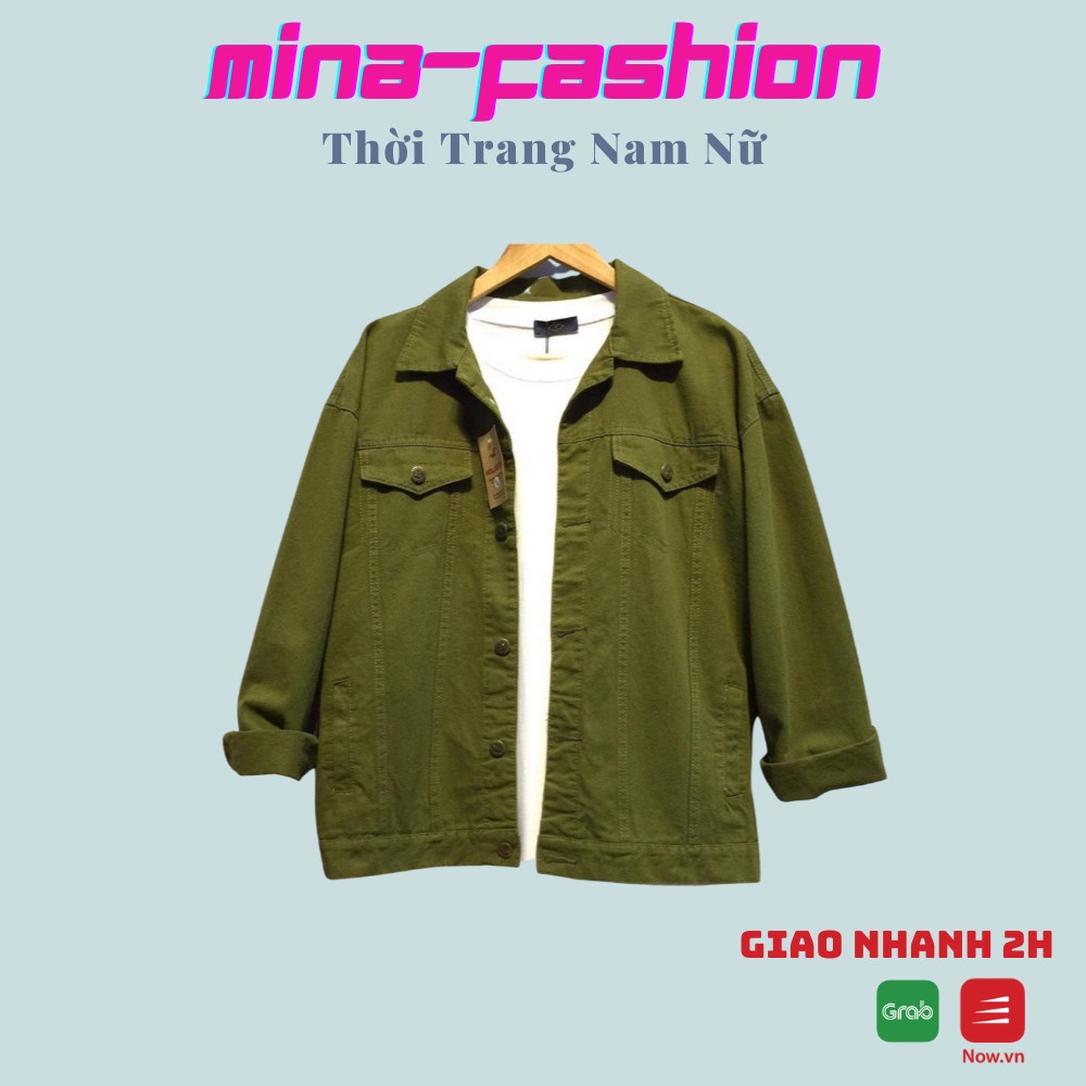 Sale Áo Khoác Jeans Kaki Nam Nữ Akkna01 Minafashion