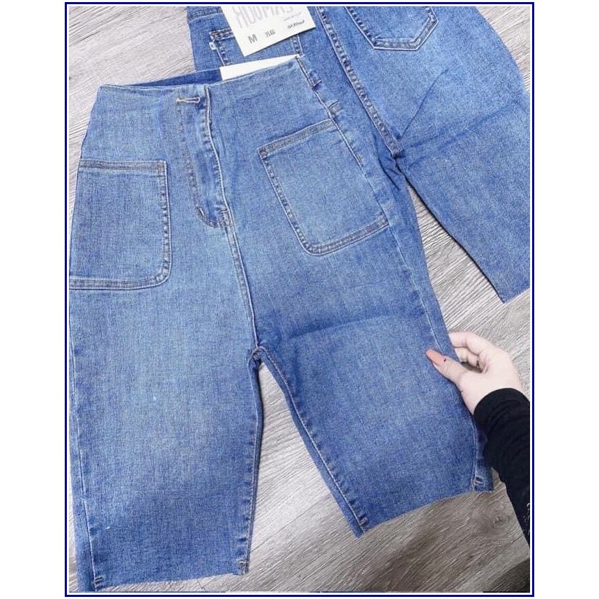 Quần jean NGỐ LỬNG 2 CÚC - 2 TÚI BẦU mẫu siêu hot - jean giãn NSHOP383