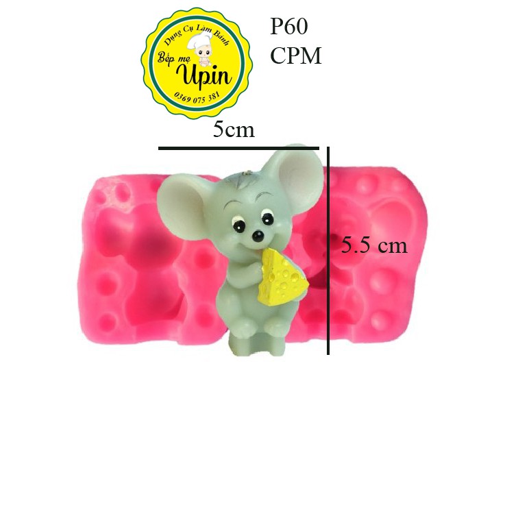 Khuôn Chuột Phô Mai / Khuôn Silicon Khuôn Trang Trí/Khuôn Bánh Sinh Nhật / Bánh Thạch