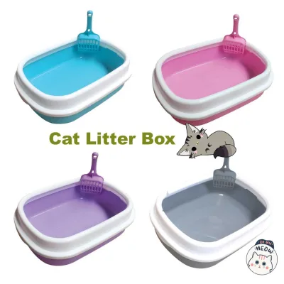 (READY STOCK) Pet Cat Litter Box/Bekas Pasir Kucing + FREE scoop !!!
