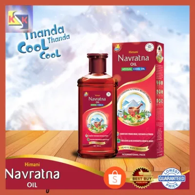 Original Navratna Herbal Cool Oil Imported from India 100ml/200ml/300ml Head Massage Cool Barber
