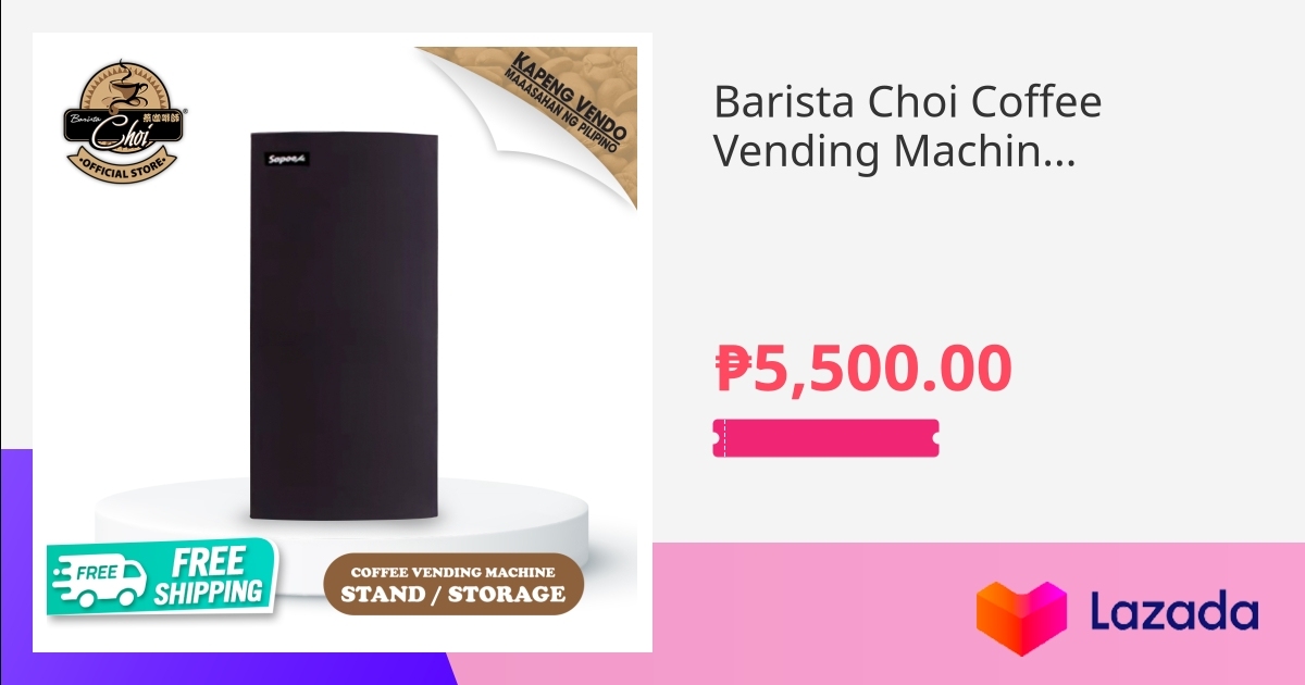 Barista Choi Coffee Vending Machine Stand and Storage