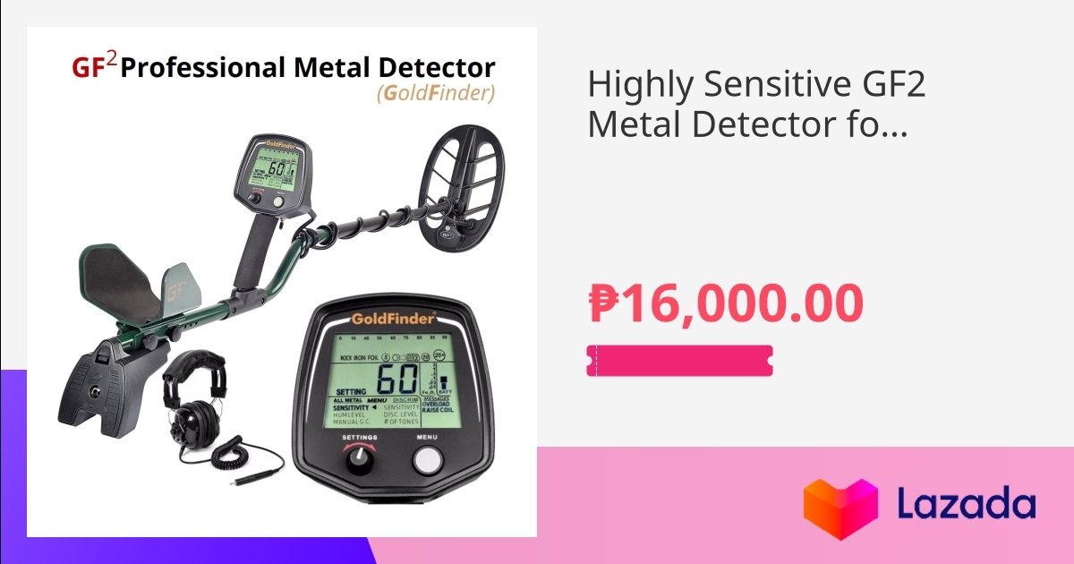 Highly Sensitive GF2 Metal Detector for Treasure Hunting and Gold Detection