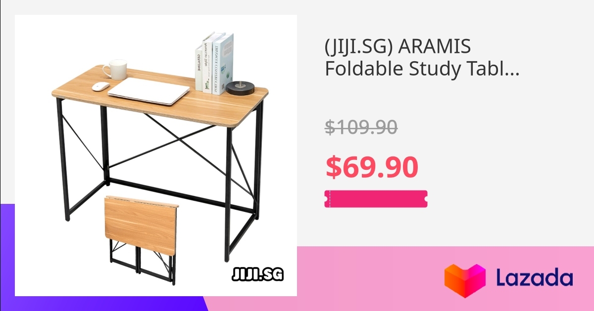 (JIJI.SG) ARAMIS Foldable Study Table (SelfAssembly) Folding Table
