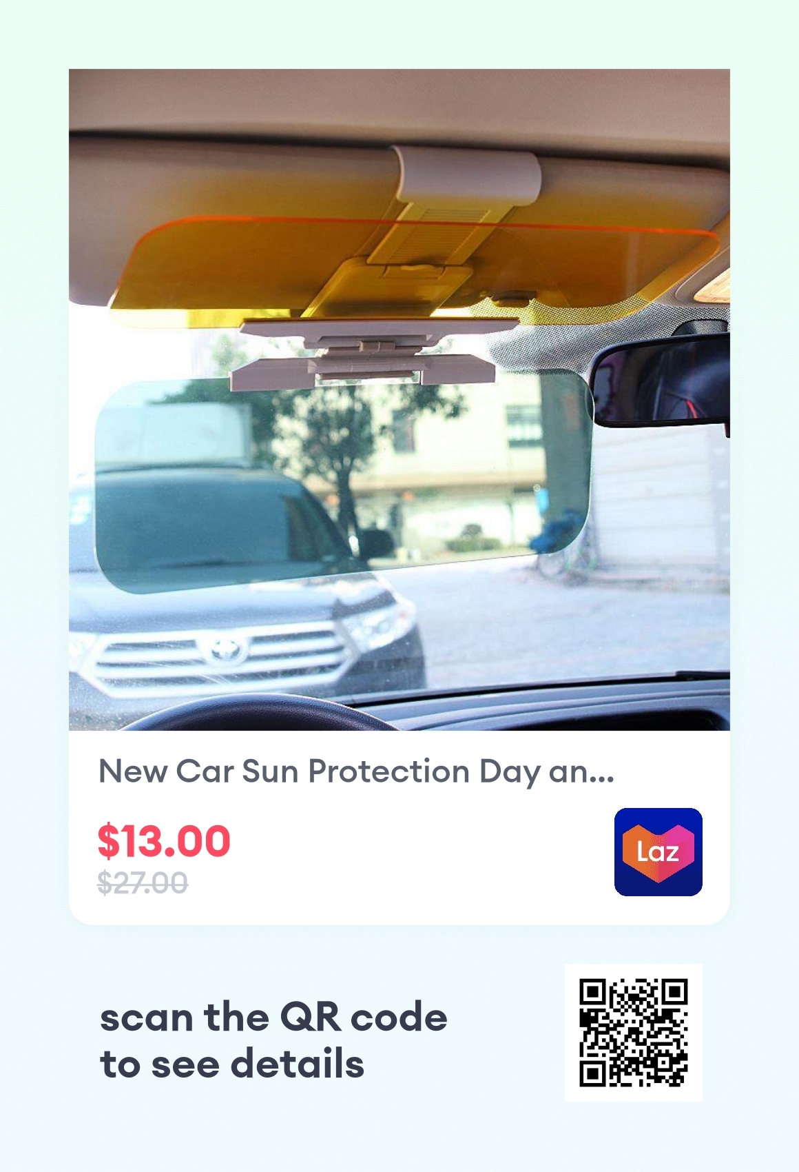 New Car Sun Protection Day and Night AntiGlare Visor for High
