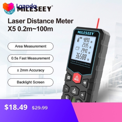 Mileseey Laser Distance Meter X X Laser Rangefinder M M M For Measuring Distance Area