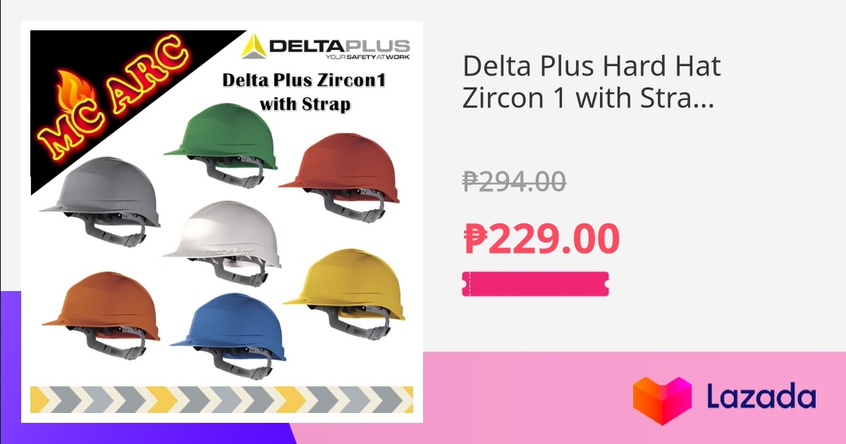 Delta Plus Hard Hat Zircon 1 with Strap Original | MC ARC | Authentic ...