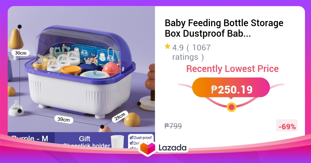Baby Feeding Bottle Storage Box Dustproof Baby Bottle Storage Box Large baby-feeding-bottle-storage-box-dustproof-baby-bottle-storage-box-large