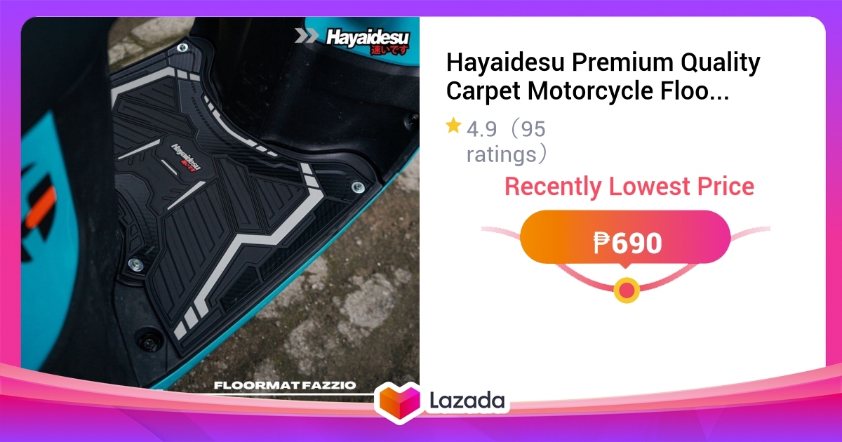 Hayaidesu Premium Quality Carpet Motorcycle Floor Mat For Yamaha Fazzio