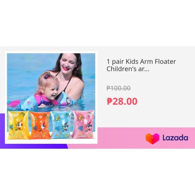 1 pair Kids Arm Floater Children's arm buoyancy ring Cartoon Pattern ...