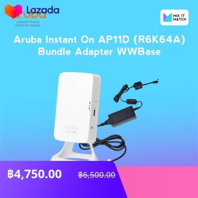 Aruba Instant On AP11D (R6K64A) (RW) Access Point Bundle Adapter WWBase