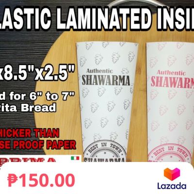 SHAWARMA WRAPPER GEN 5 (PLASTIC COATED INSIDE) 100pcs