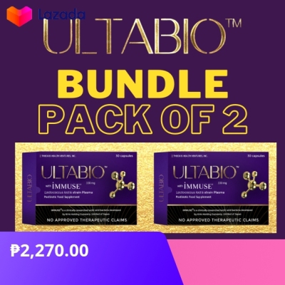 Ultabio Bundle Of 2 Boxes (total Of 60 Capsules) Lactococcus Lactis 