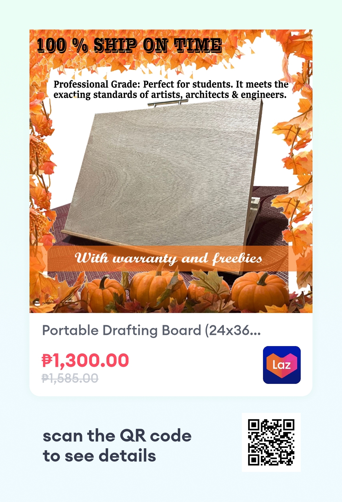 Portable Drafting Board (24x36, 20x30, 18x24)