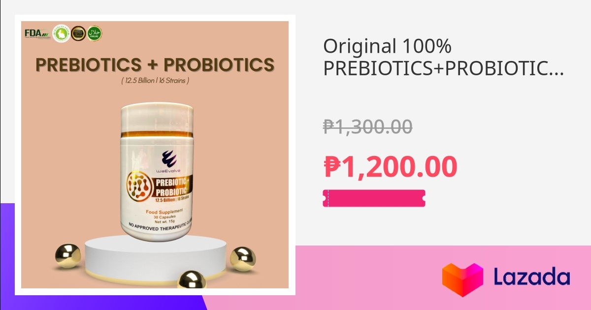 Original 100 PREBIOTICS+PROBIOTICS Aids in digestion Helps our immune