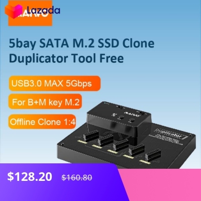5Bay SATA M.2 Docking Station MAIWO Offline Clone Duplicator 5Gbps USB ...