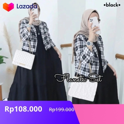 Bisa Cod Vidia Dress Bahan Katun Rayon Dengan Rompi Terpisah Dress Gamis Wanita Dewasa Viral