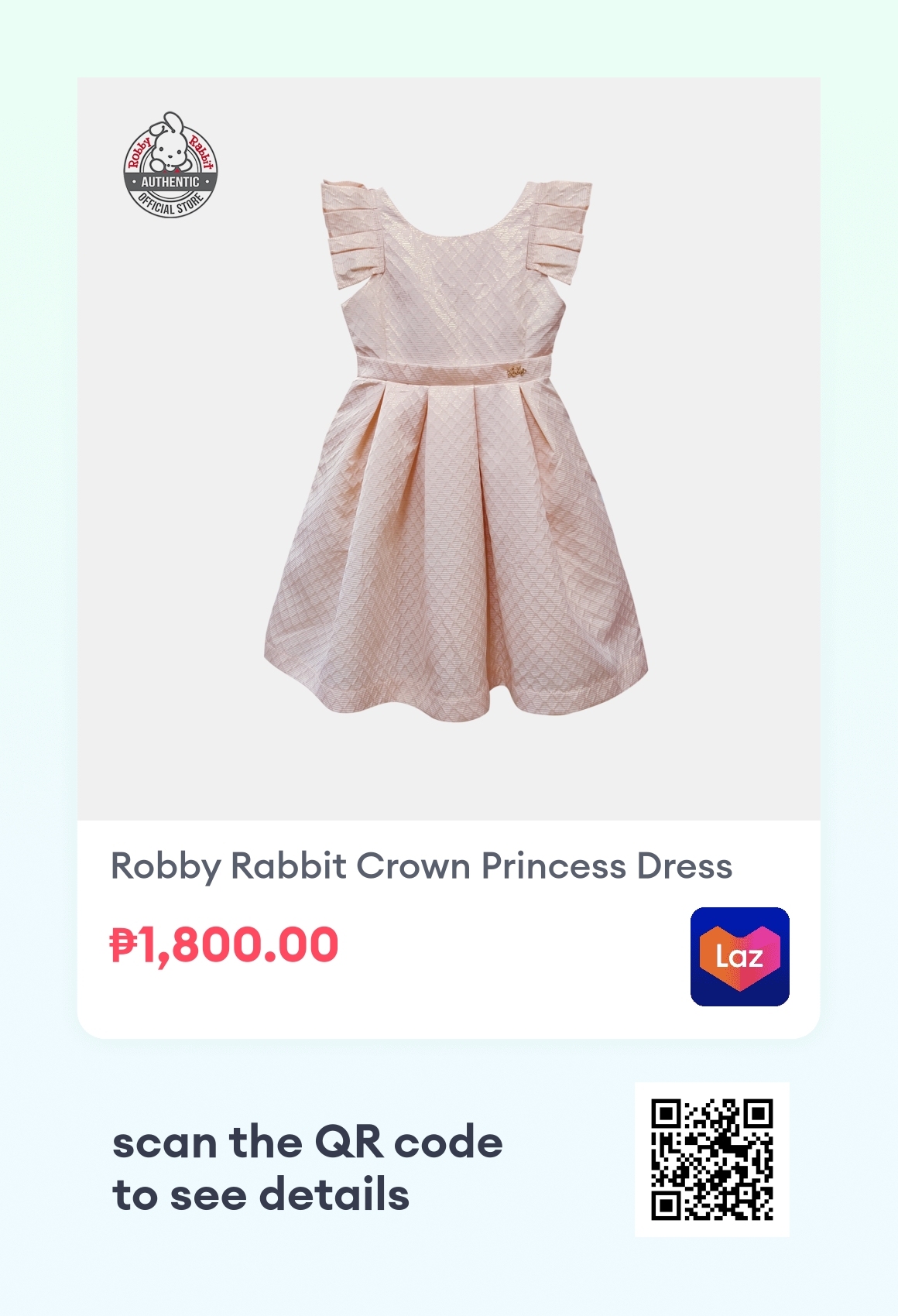 Robby Rabbit Crown Princess Dress
