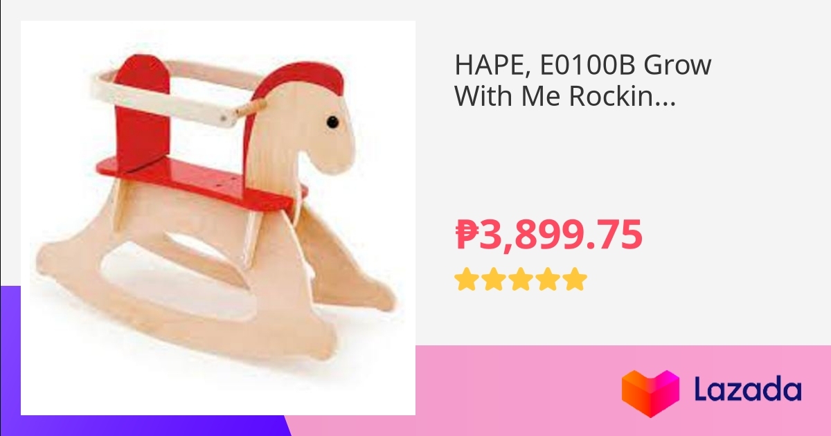 HAPE E0100B Grow With Me Rocking Horse Wooden Toys RIDE-ON TOYS Best Gift Toy