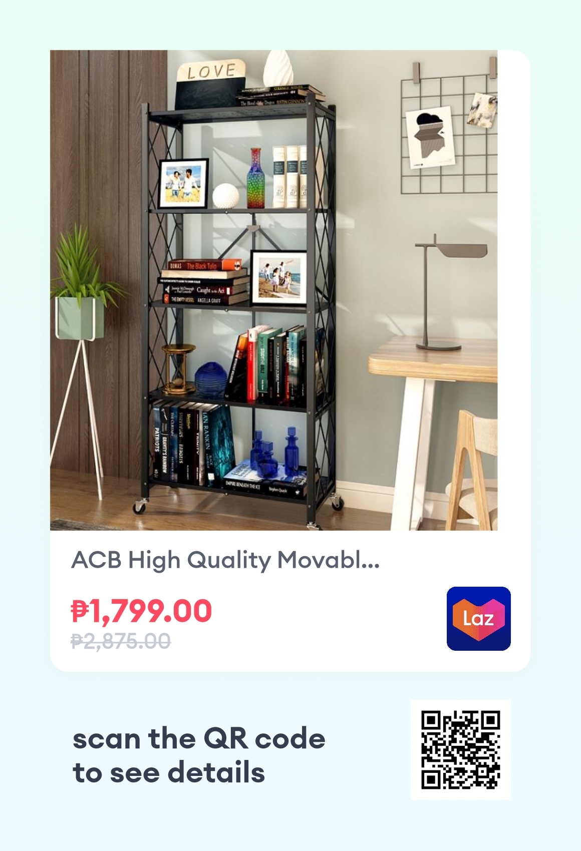 ACB High Quality Movable Multipurpose Foldable Folding Storage Wheel ...