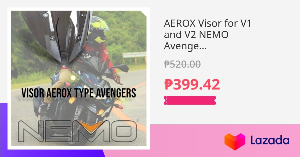 Aerox visor for v1 and v2 nemo avenger z250 windshield aerox v2 visor