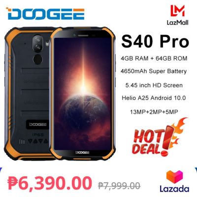 DOOGEE S40 Pro Rugged Smartphone, 4GB+64GB, 5.45 inch, IP68/IP69K ...