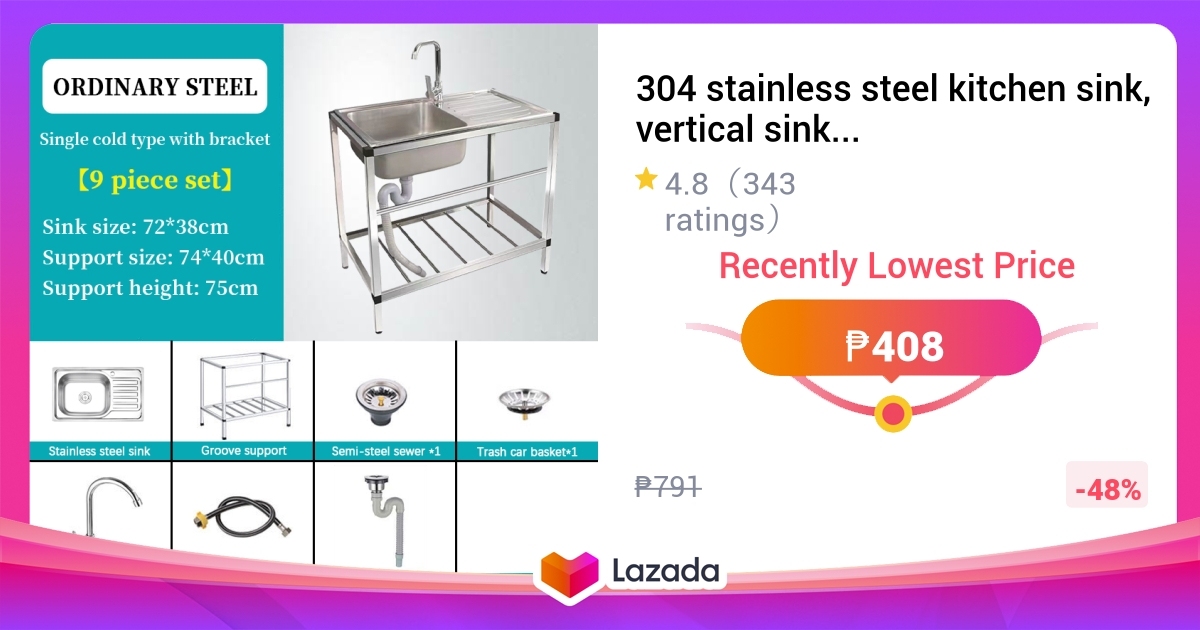 304 stainless steel kitchen sink, vertical sink, wash basin, wash basin ...