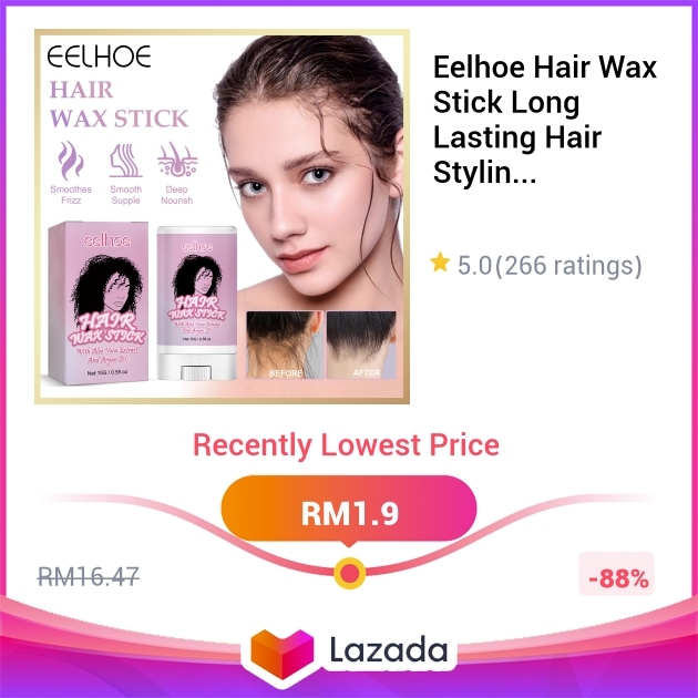 Eelhoe Hair Wax Stick Long Lasting Hair Styling Smoothes Frizzy Small