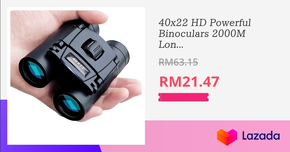 Binocolo HD 40x22 &ndash; Potente, Pieghevole, Lungo Raggio 2000m &ndash; Ottica FMC