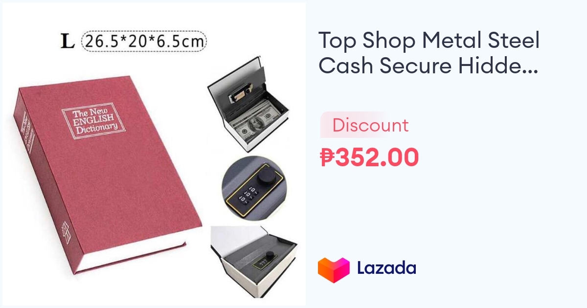 Top Shop Metal Steel Cash Secure Hidden English Dictionary Booksafe ...