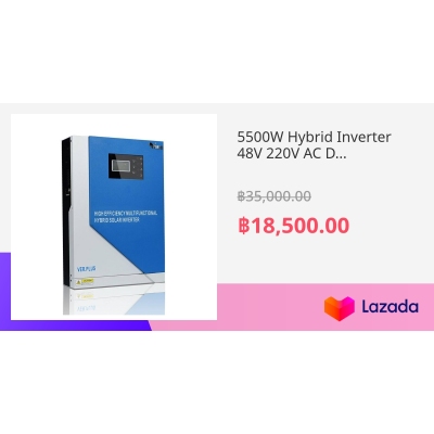 5500W Hybrid Inverter 48V 220V AC DC INPUT 500V 6000WDC MPPT 100A Solar ...