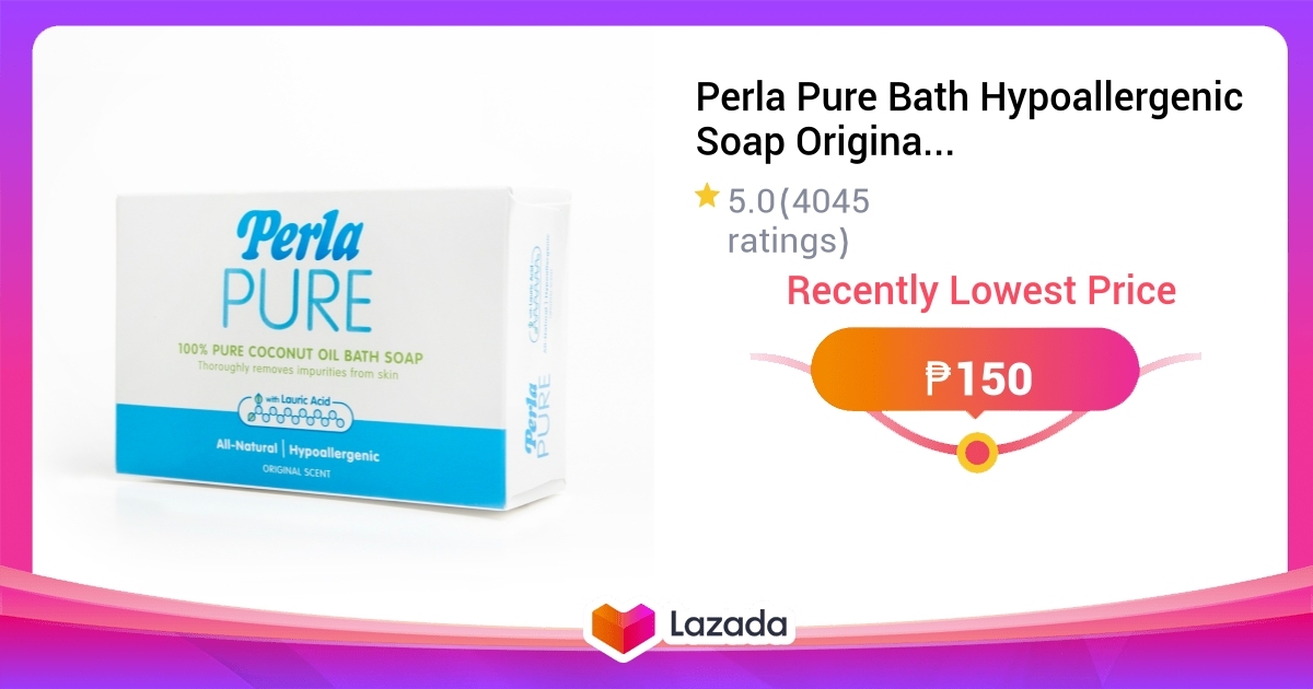 Perla Pure Bath Hypoallergenic Soap Original Scent - Personal Care (Set ...