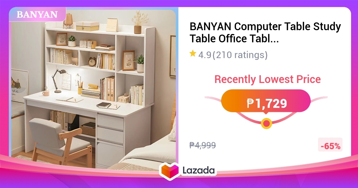 BANYAN Computer Table Study Table Office Table Computer Desk Table Home ...