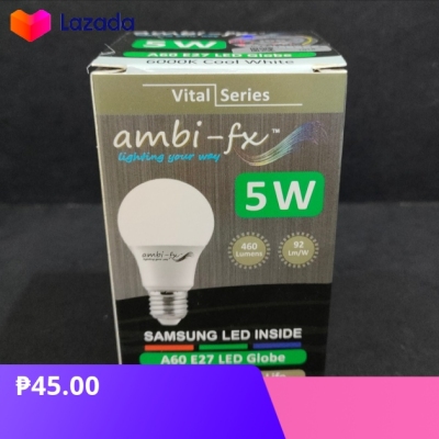 Ambi-Fx A60 E27 LED Globe 5W 6000K Cool White