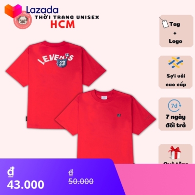 Áo thun nam Levents form rộng LeeMee Boxy Tee màu đỏ Thời trang Unisex ...