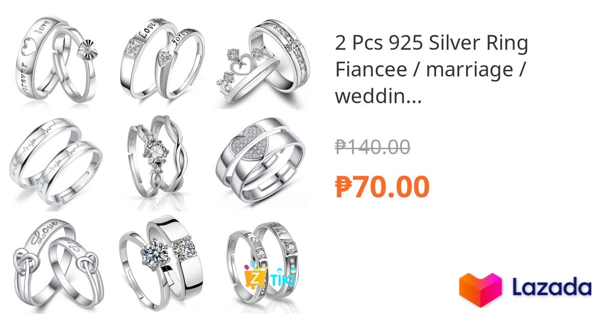 2pcs Ring For Couple's Wedding Daily Alloy Classic