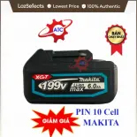 Pin makita 10 Cell dung lượng Cực Lớn, Lắp vừa với các loại máy Pin Makita 5s4p 18v - 21v Chân pin phổ thông M21 có đèn led báo pin Dùng Cho Máy Khoan - Máy Bắn Bulong pin Makita, pin Dewalt