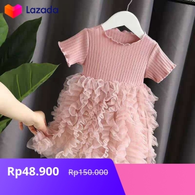 [PRINCESS KESLI] 0-7 Tahun Dress Rumbai Ubur Anak perempuan Gaun Pesta ...